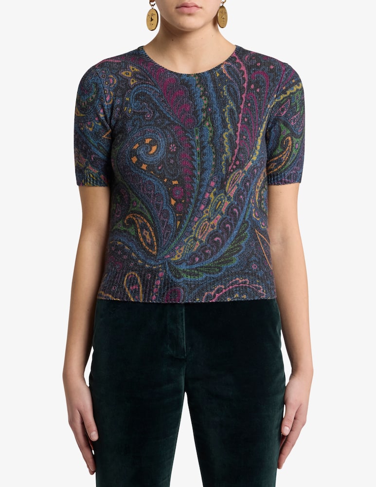 rinascente ETRO Top in lana e cashmere con stampa paisley