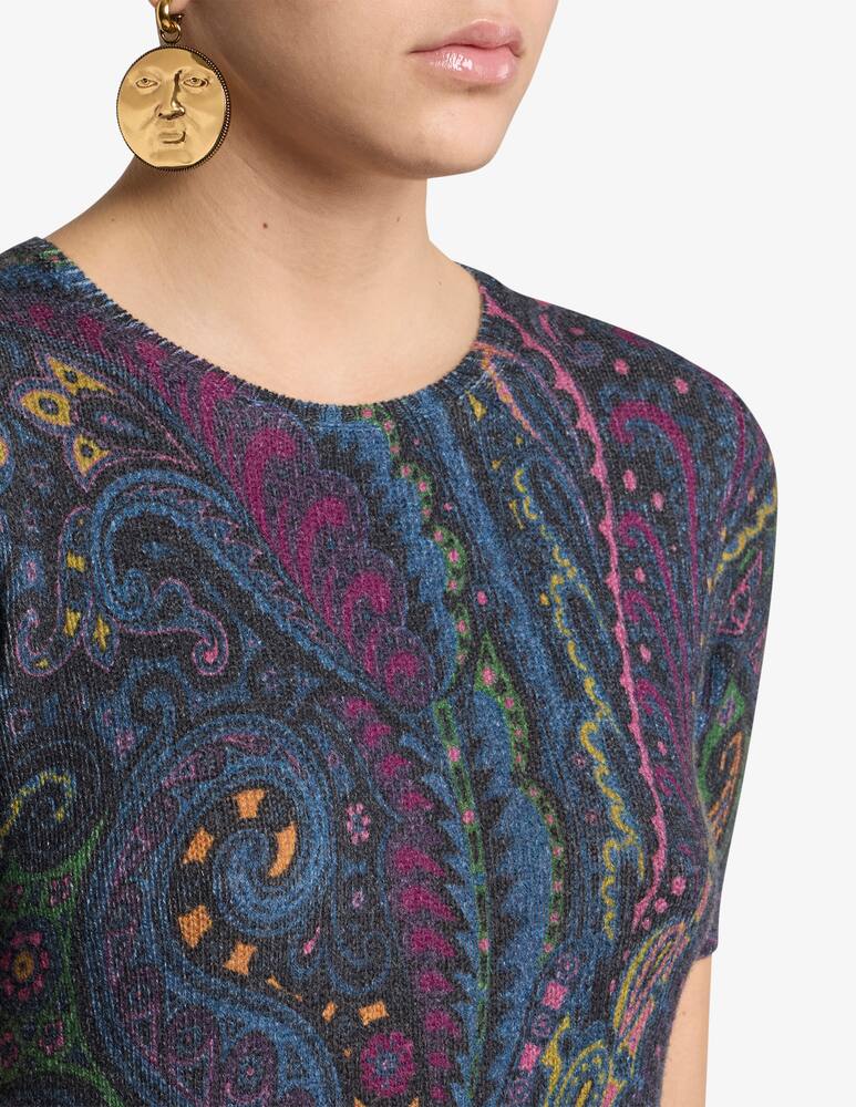 rinascente ETRO Top in lana e cashmere con stampa paisley