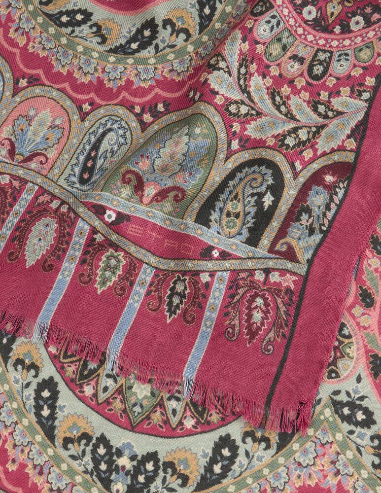 rinascente ETRO Cashmere and silk scarf with placed print