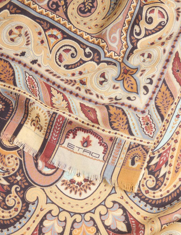 rinascente ETRO Cashmere and silk scarf with placed print