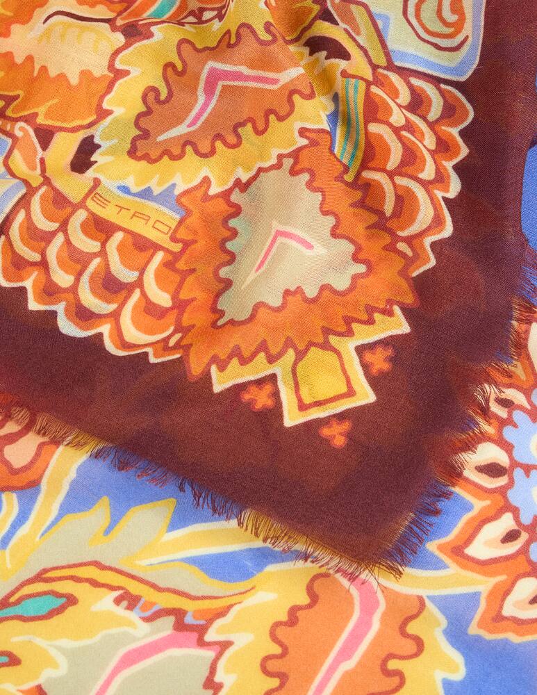 rinascente ETRO Printed cashmere and silk shawl