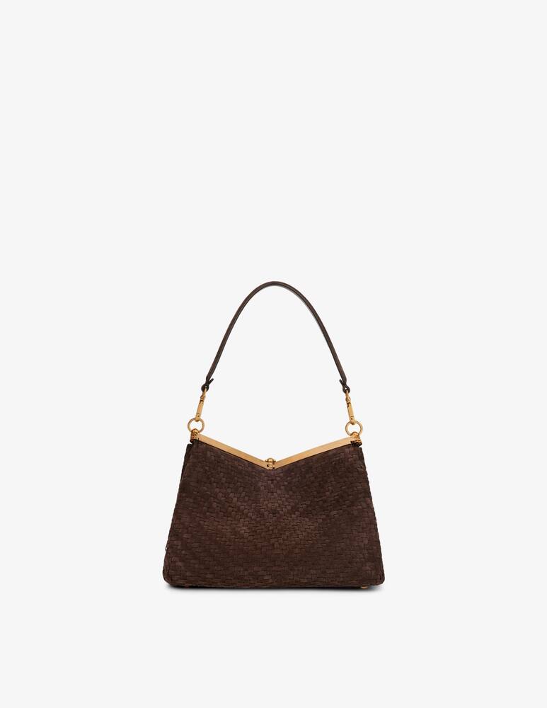 rinascente ETRO Medium woven suede Vela bag