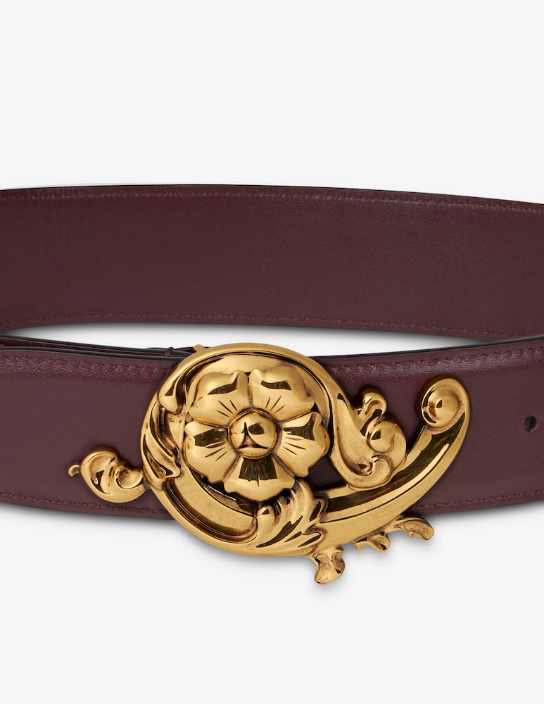 rinascente ETRO Cintura in pelle con fibbia floreale