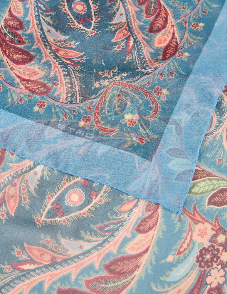 rinascente ETRO Scialle in seta con stampa piazzata