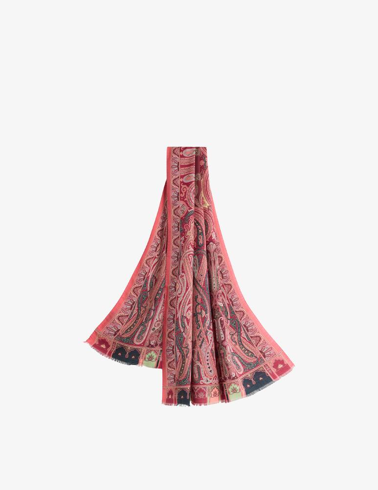 rinascente ETRO Sciarpa in lana e seta con stampa piazzata