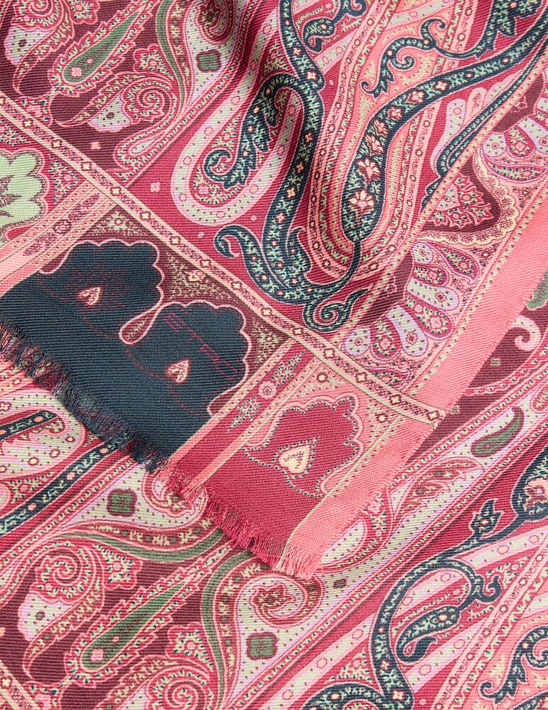 rinascente ETRO Sciarpa in lana e seta con stampa piazzata