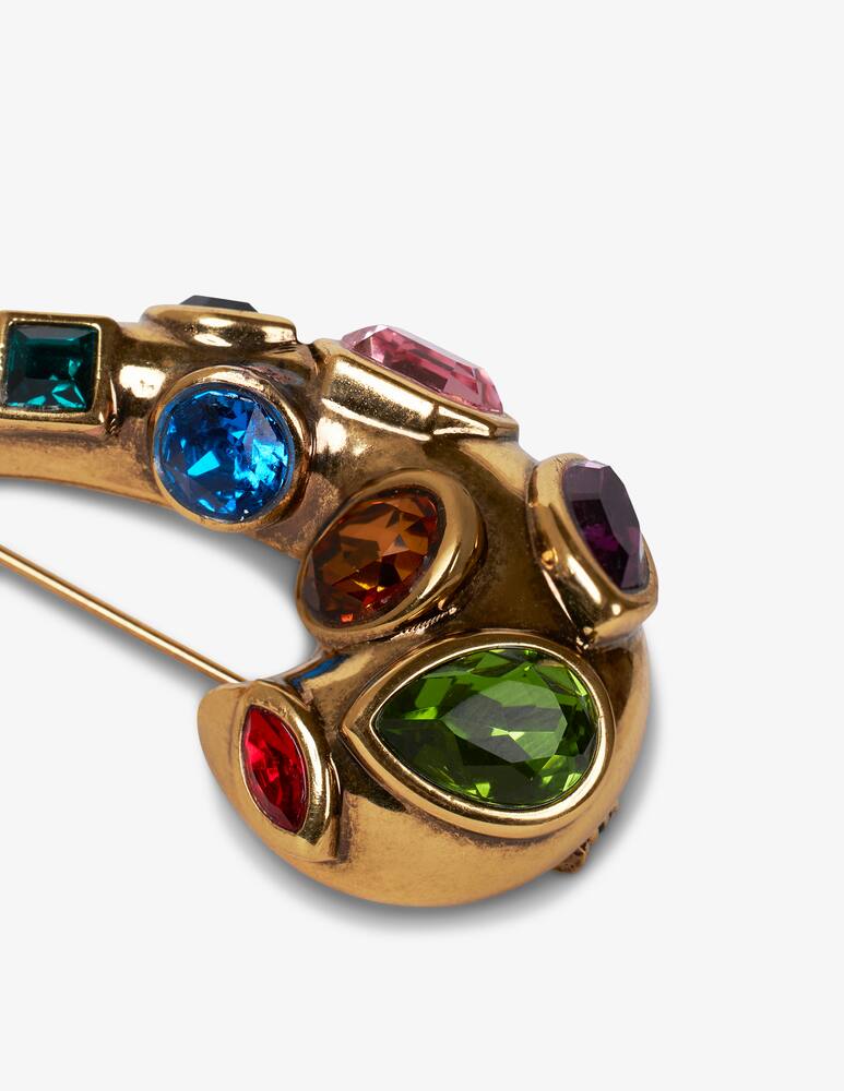 rinascente ETRO Paisley brooch with crystals