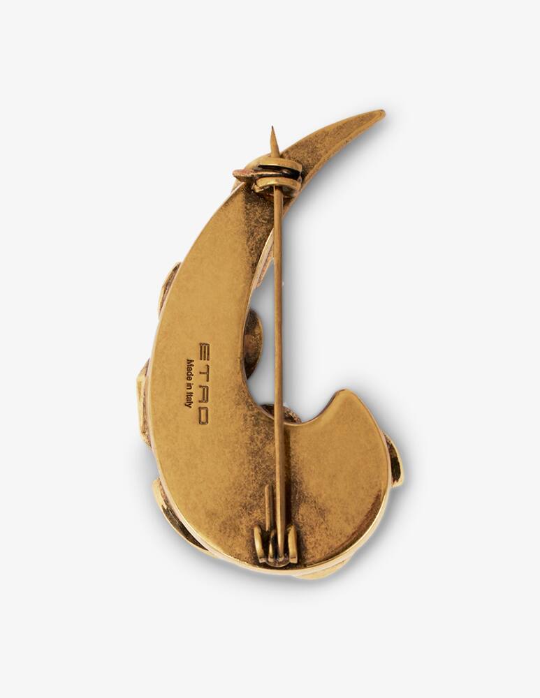 rinascente ETRO Paisley brooch with crystals