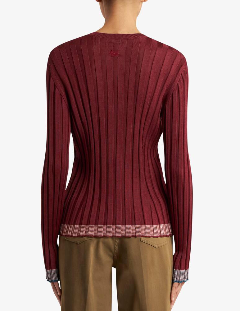 rinascente ETRO Ribbed cardigan with pegaso buttons