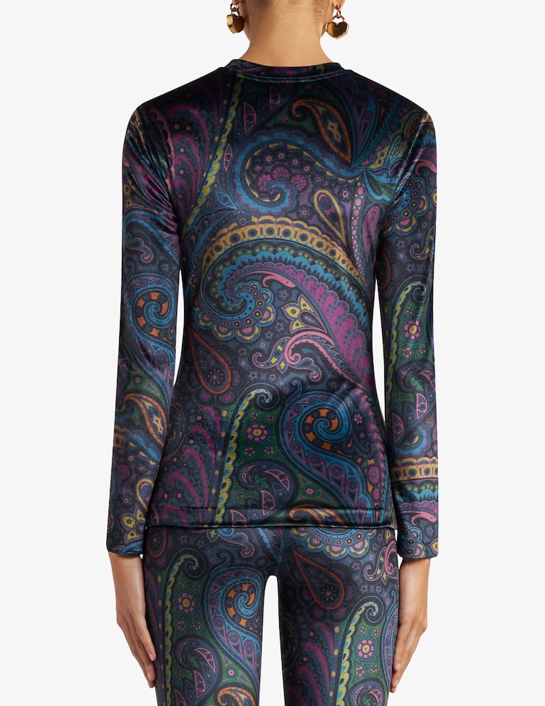 ETRO Top in ciniglia con stampa paisley - immagine 3 ETRO Top in ciniglia con stampa paisley - immagine 3