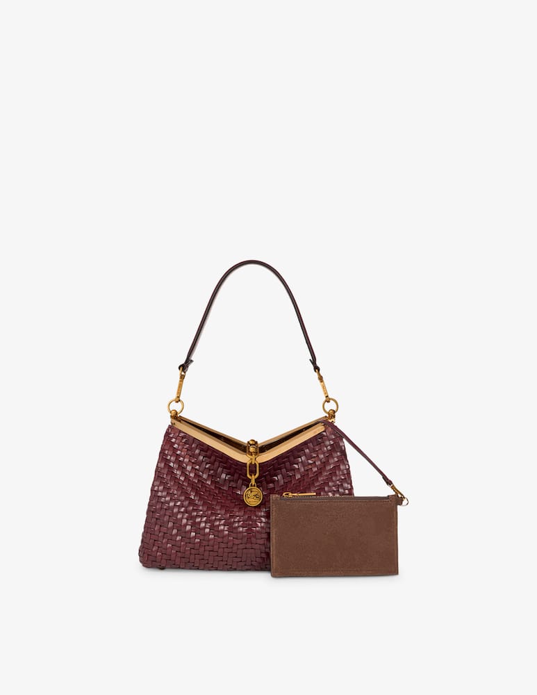 rinascente ETRO Medium woven leather Vela bag