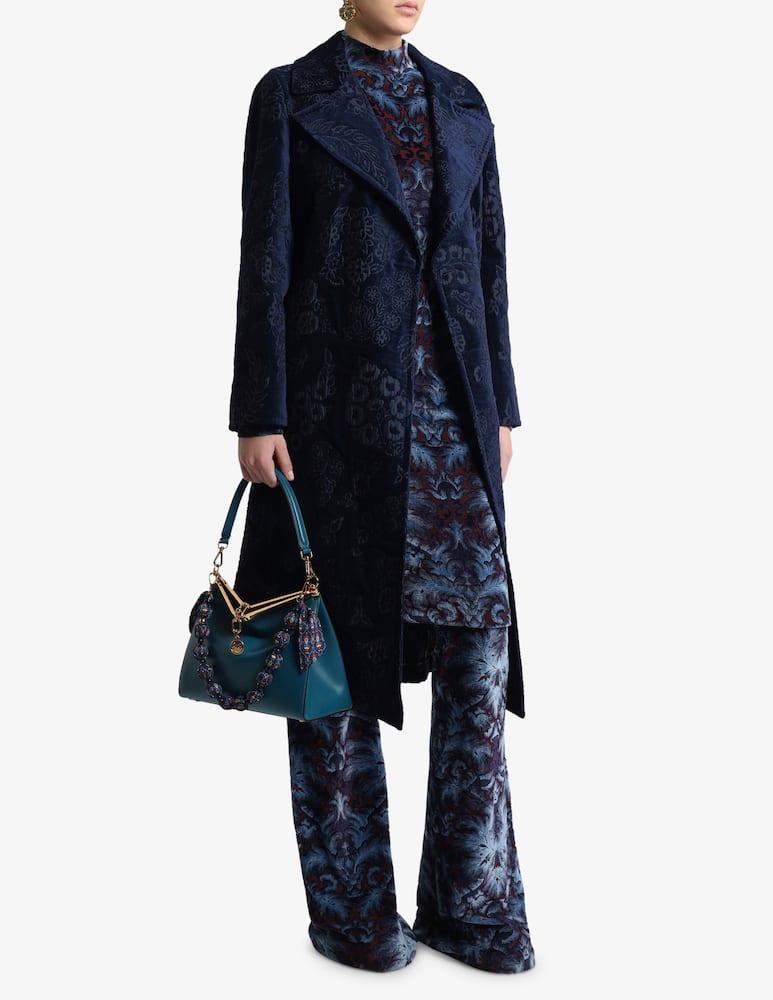 rinascente ETRO Cappotto in ciniglia jacquard con cintura