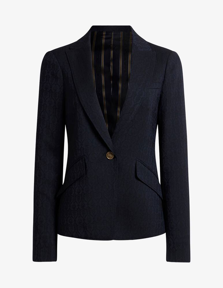 ETRO Single-Breasted wool jacquard jacket - picture 1 ETRO Single-Breasted wool jacquard jacket - picture 1