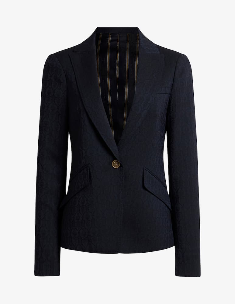rinascente ETRO Single-Breasted wool jacquard jacket