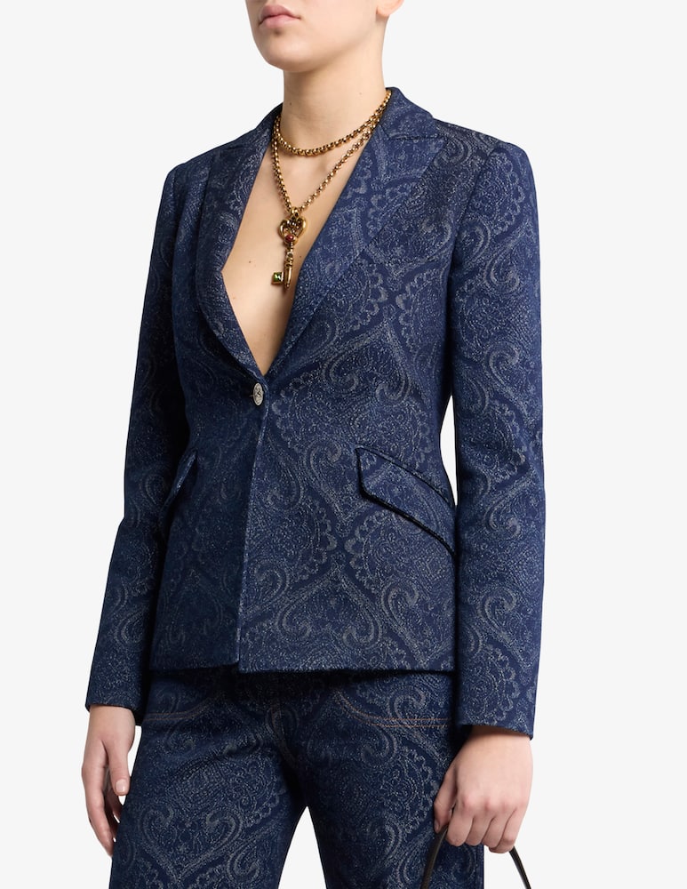 rinascente ETRO Denim jacquard jacket