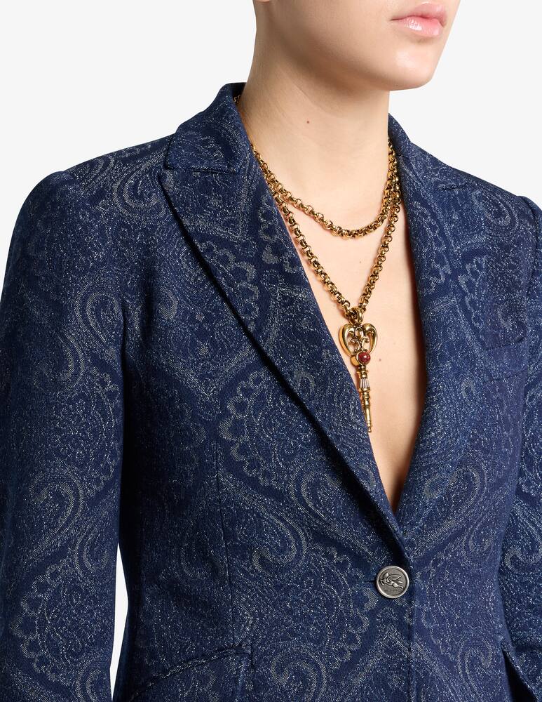 rinascente ETRO Denim jacquard jacket