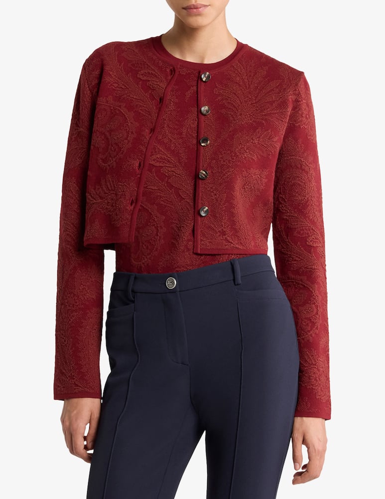 rinascente ETRO Cropped paisley jacquard cardigan