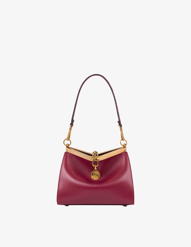 rinascente ETRO Small leather Vela bag with elaphe snakeskin