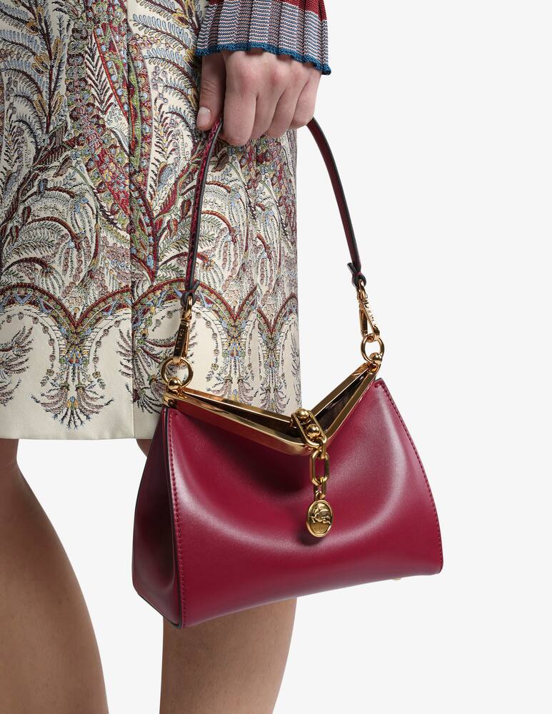 rinascente ETRO Small leather Vela bag with elaphe snakeskin