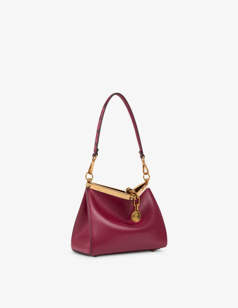 rinascente ETRO Small leather Vela bag with elaphe snakeskin