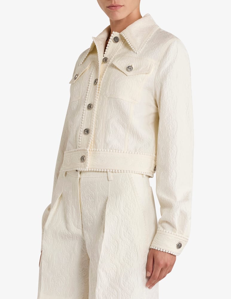 rinascente ETRO Cropped paisley jacquard jacket