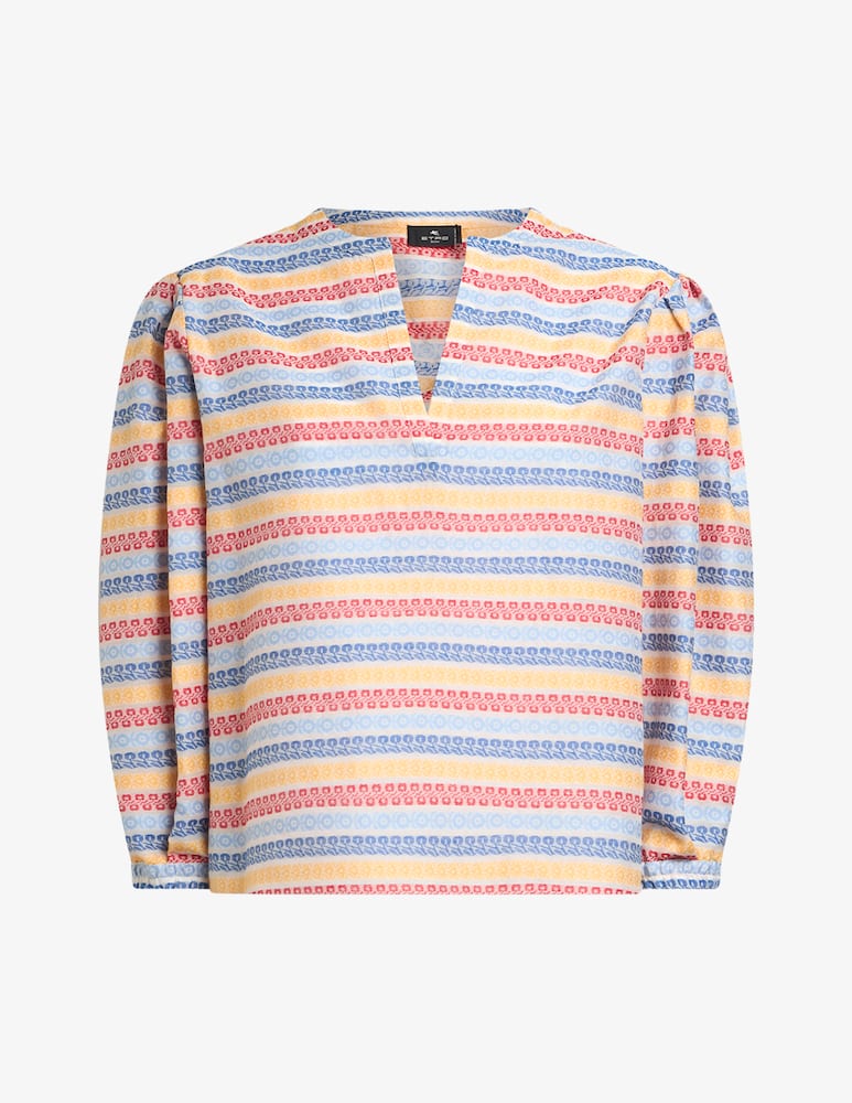 rinascente ETRO Cotton-Blend jacquard blouse