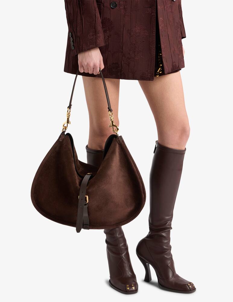 rinascente ETRO Maxi suede Pony bag