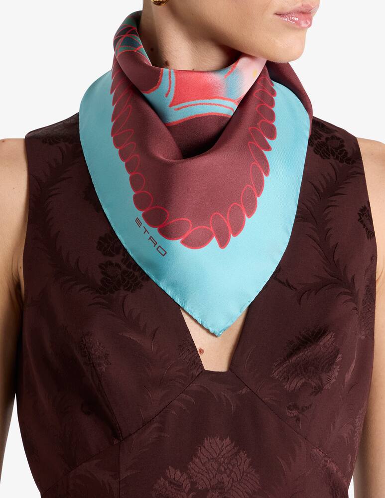 rinascente ETRO Foulard in seta con disegno piazzato