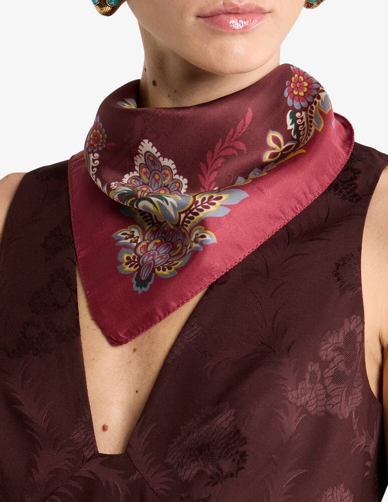 rinascente ETRO Foulard in seta con motivo fiori e api