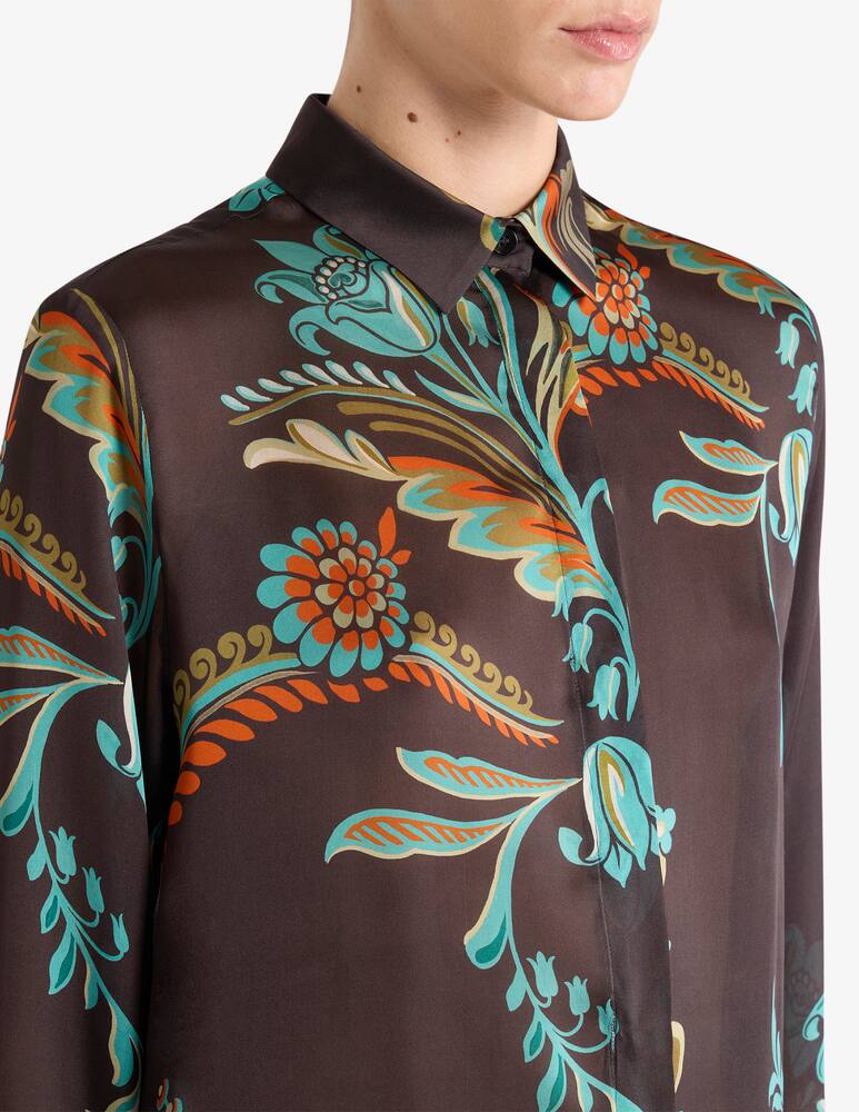 rinascente ETRO Long shirt with daffodil motif