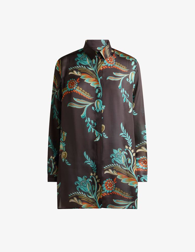 rinascente ETRO Long shirt with daffodil motif