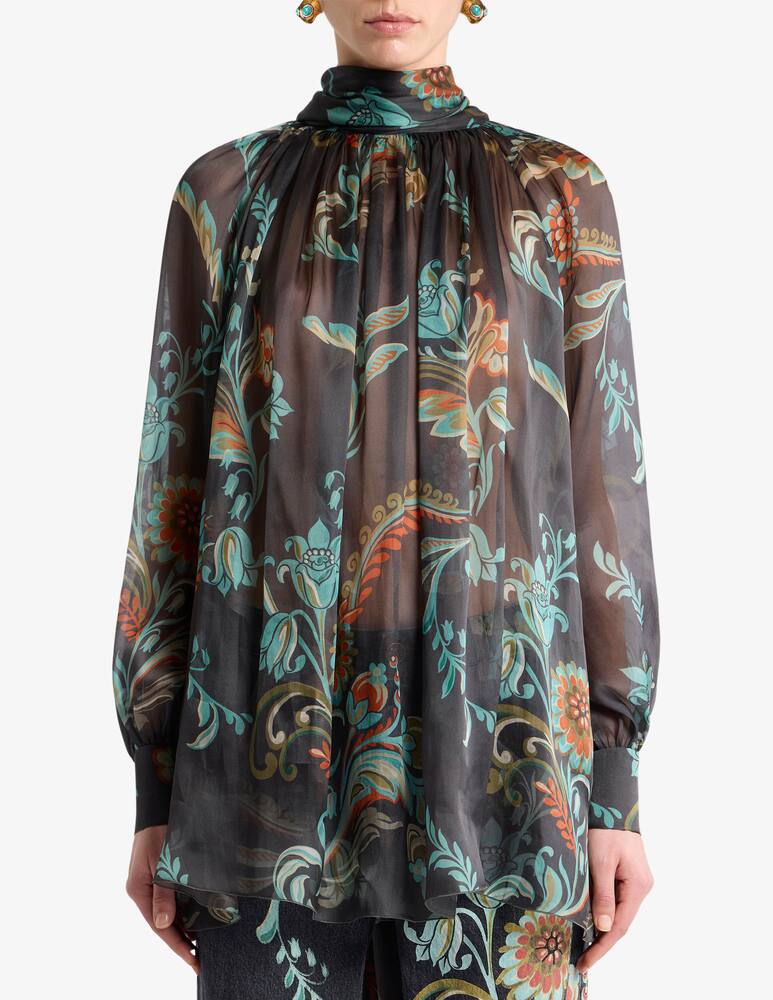 ETRO Blusa in seta con motivo narcisi - immagine 1