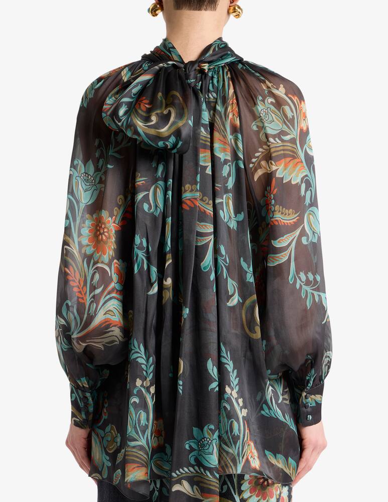 rinascente ETRO Blusa in seta con motivo narcisi