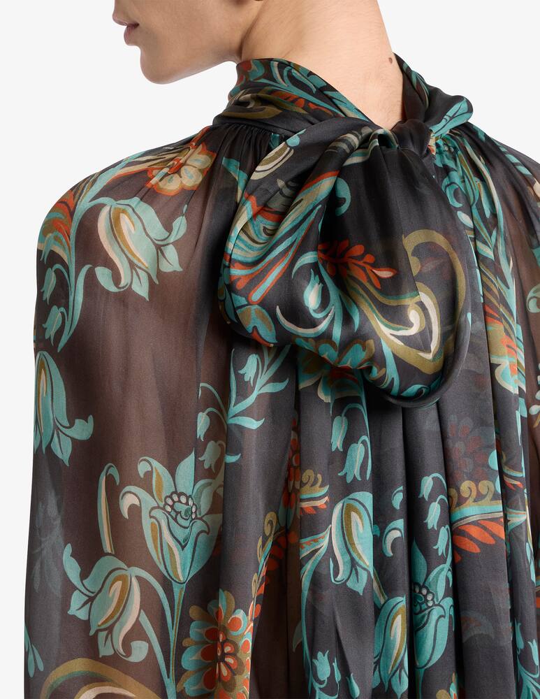 rinascente ETRO Blusa in seta con motivo narcisi