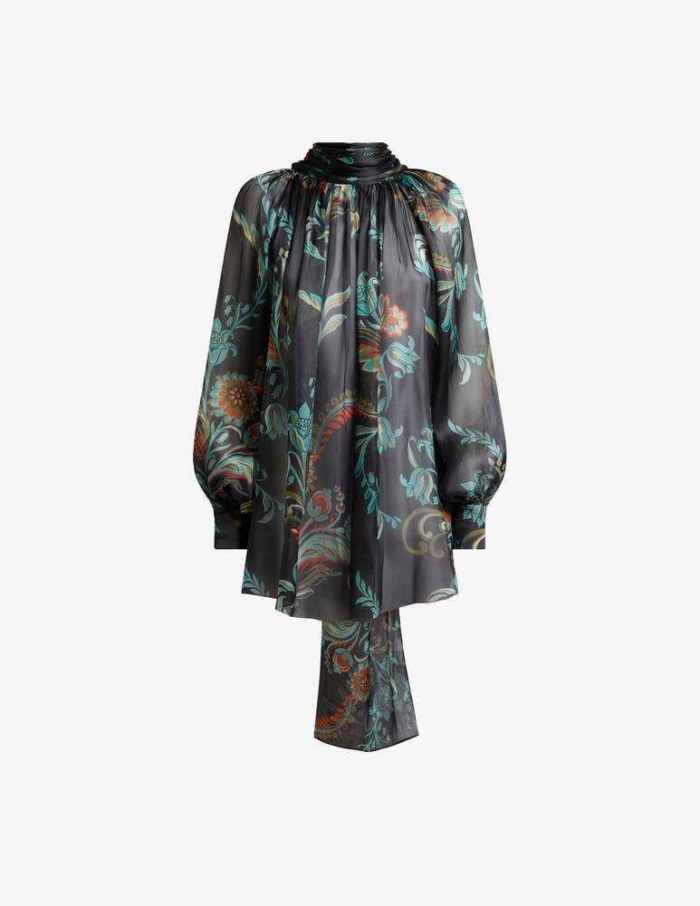 rinascente ETRO Blusa in seta con motivo narcisi