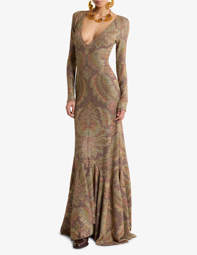 rinascente ETRO Long jersey dress with floral motif