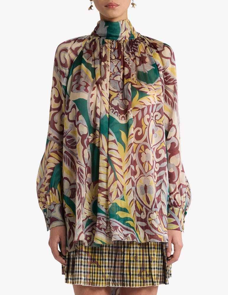 rinascente ETRO Blusa in seta con foulard