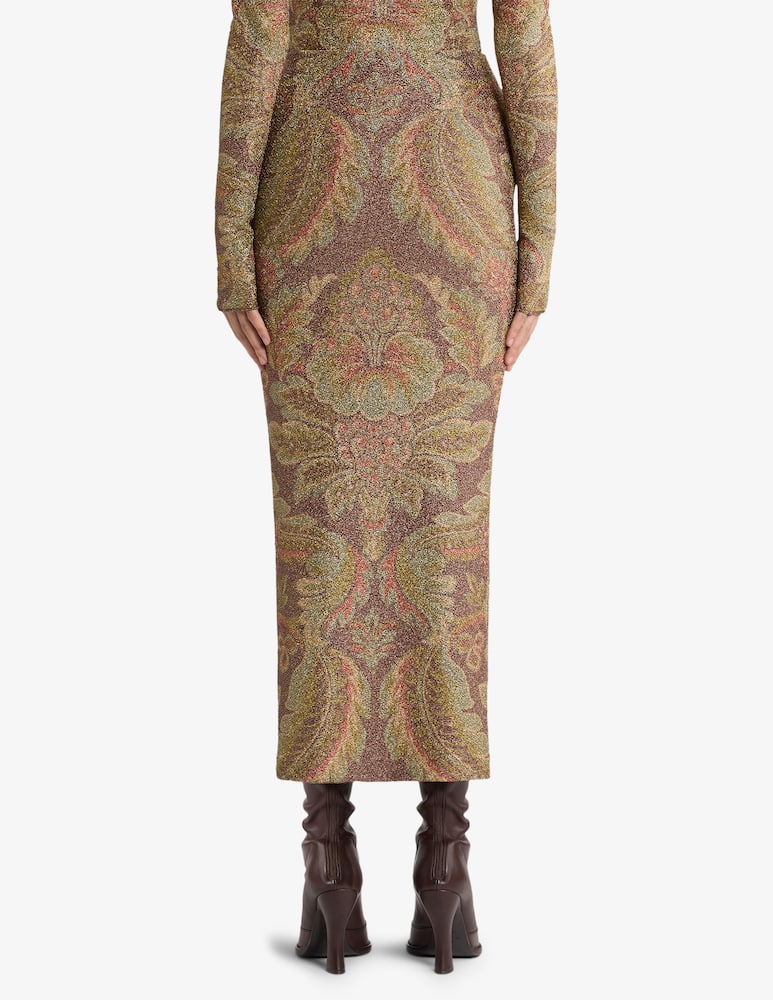 ETRO Jersey midi skirt with floral motif - picture 3 ETRO Jersey midi skirt with floral motif - picture 3