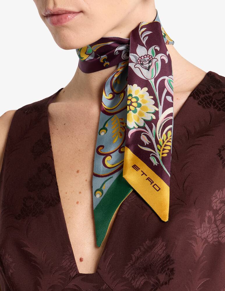 rinascente ETRO Paisleyna in seta con motivo narcisi