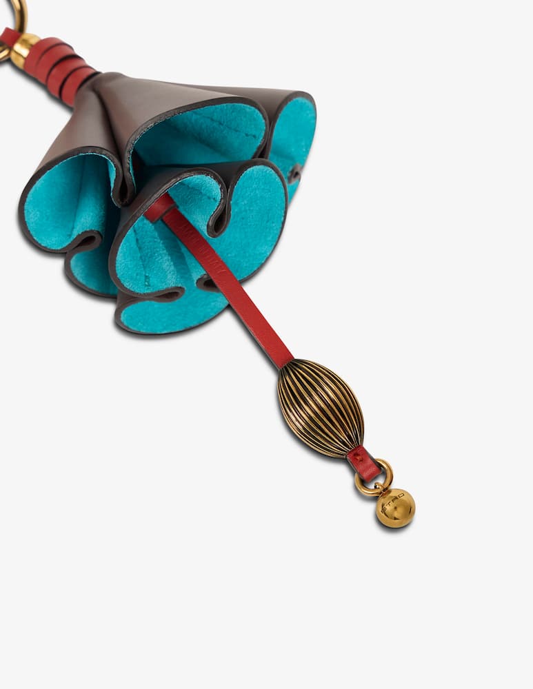 rinascente ETRO Charm con fiore in pelle