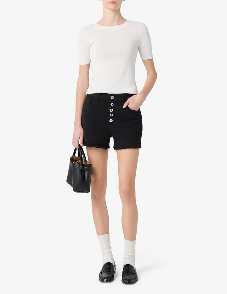 Dondup Pantaloni corti con bottoni gioiello Stella - immagine 2 Dondup Pantaloni corti con bottoni gioiello Stella - immagine 2