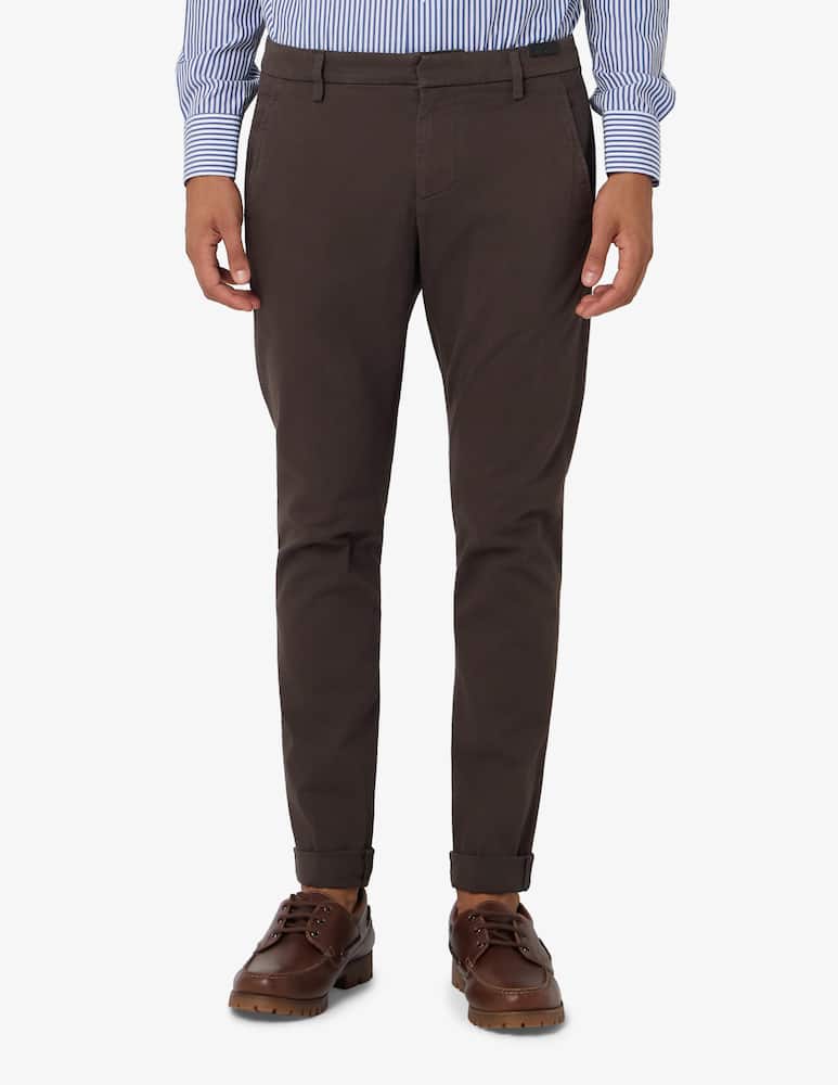 rinascente Dondup Pantaloni chino in gabardine stretch slim fit