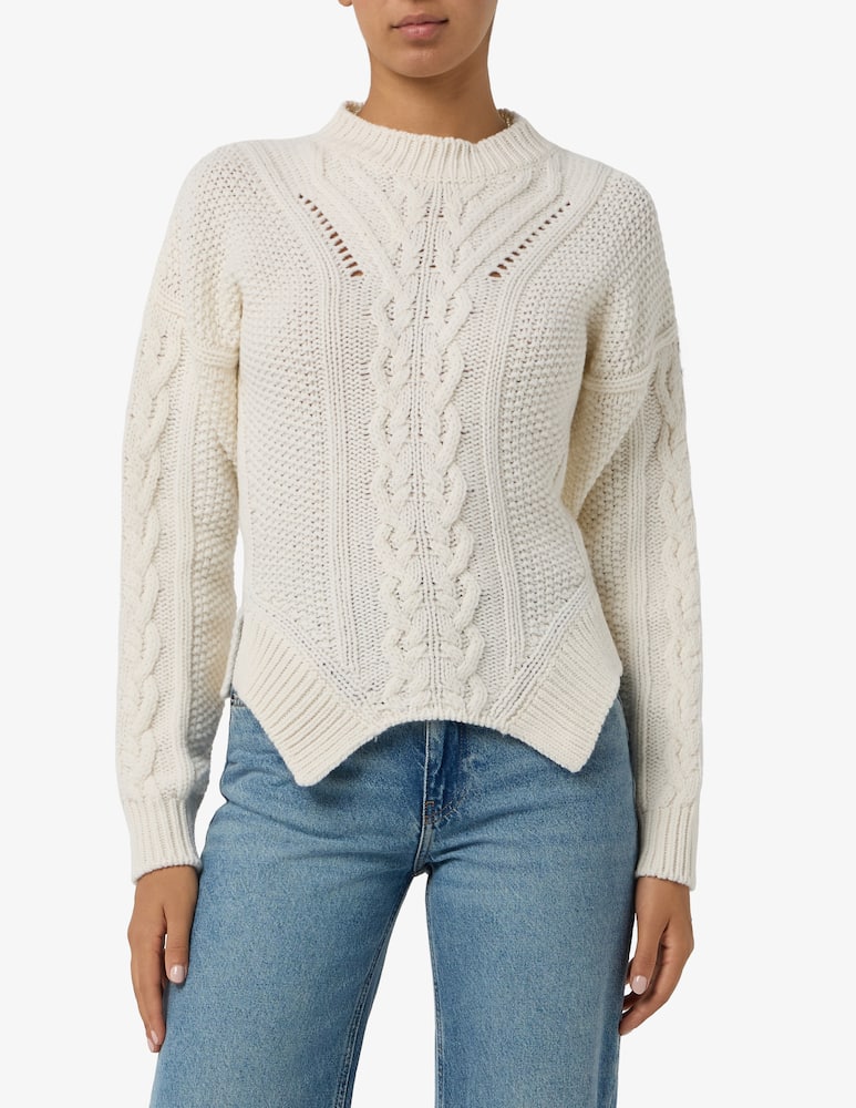 Dondup Maglione girocollo con trecce - immagine 1 Dondup Maglione girocollo con trecce - immagine 1