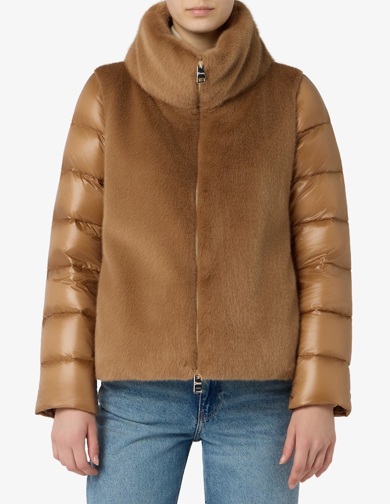 rinascente Herno Faux fur puffer jacket