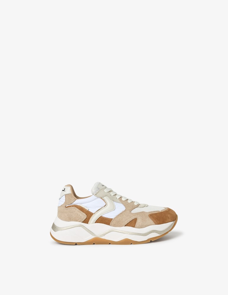 rinascente Voile Blanche Club119 mesh suede sneakers