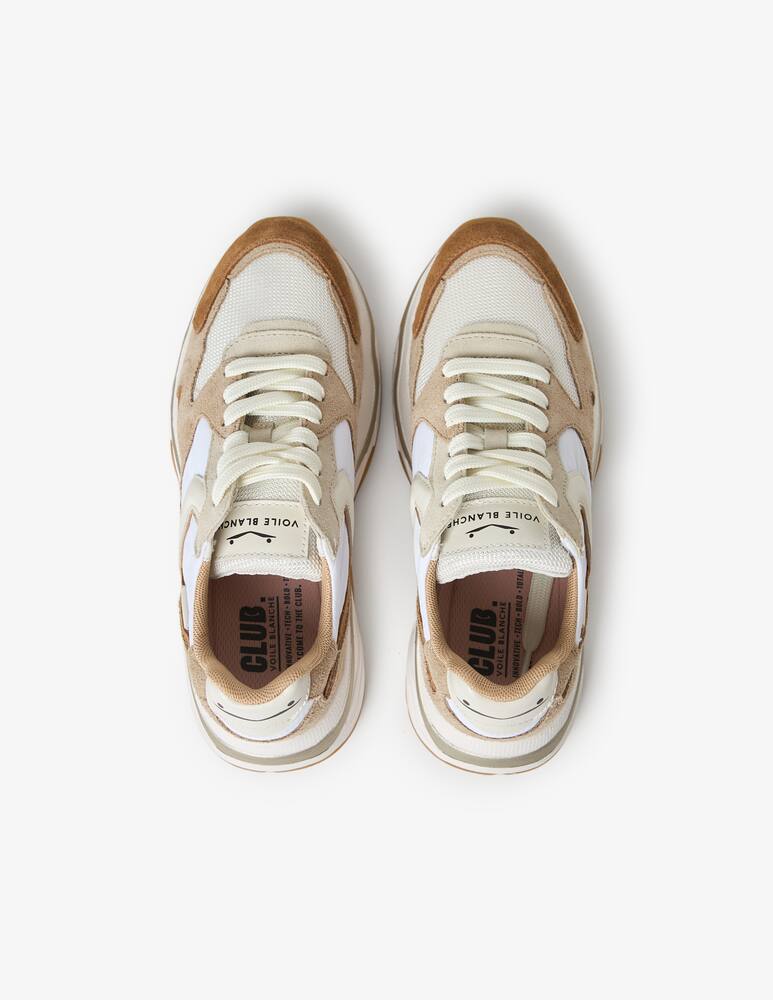 rinascente Voile Blanche Club119 mesh suede sneakers