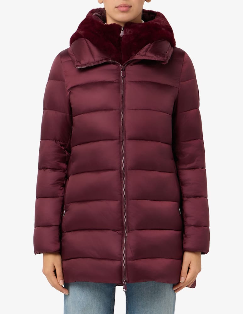 rinascente Save The Duck Piumino lungo Matilda con dettaglio in finta pelliccia