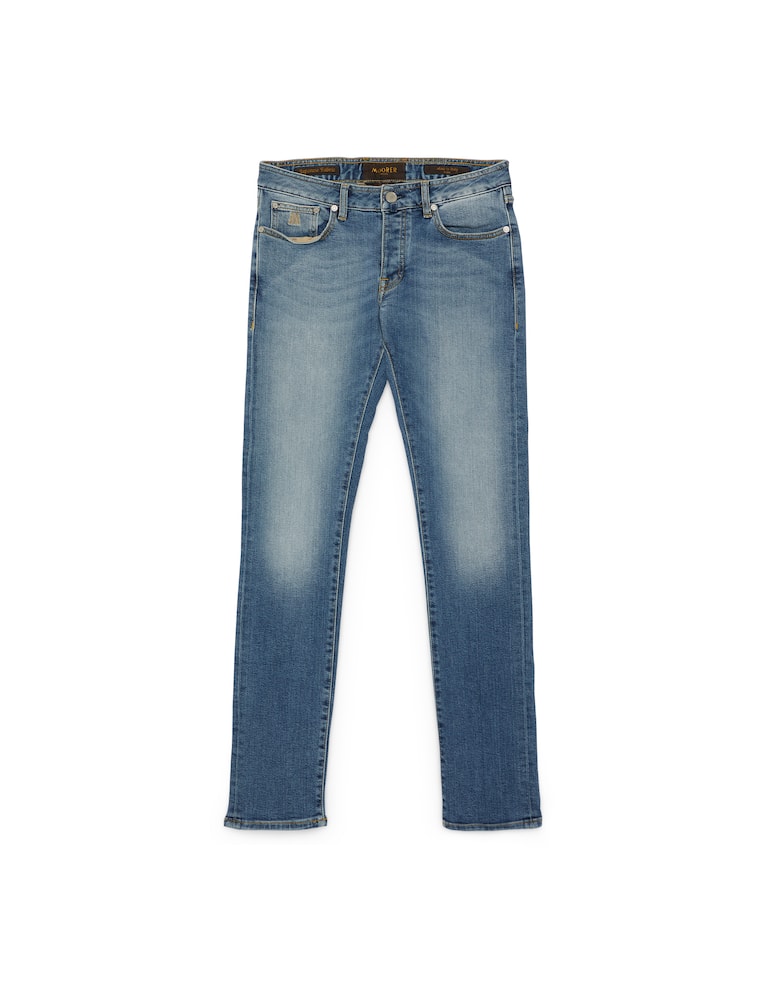 rinascente MooRER Jeans denim slim baffatura