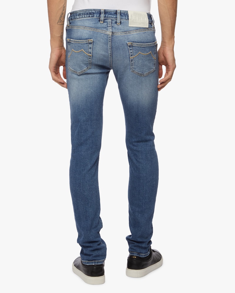 rinascente MooRER Jeans denim slim baffatura