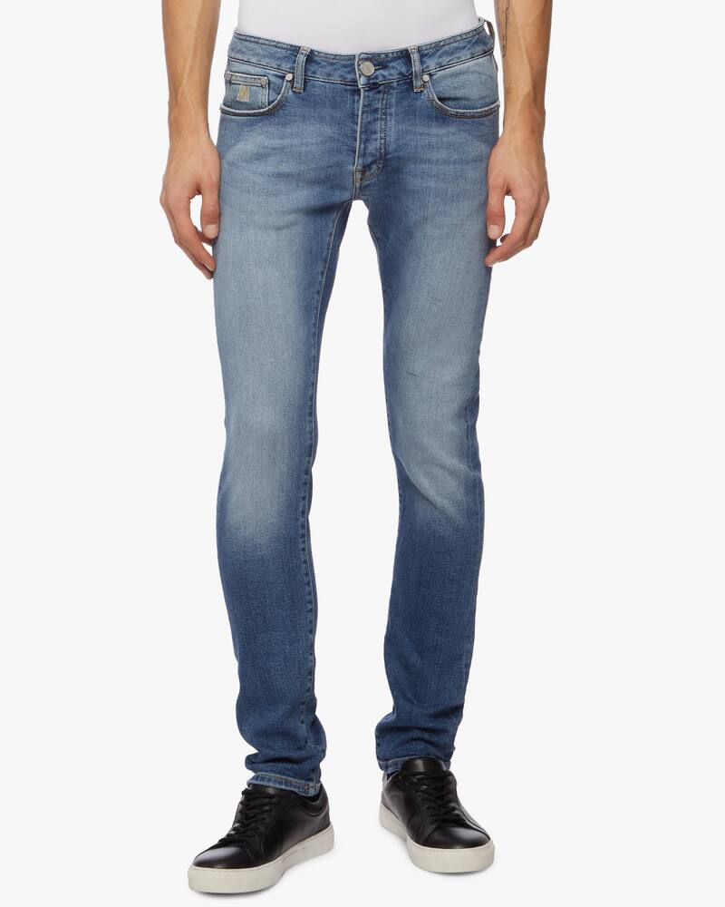 rinascente MooRER Jeans denim slim baffatura